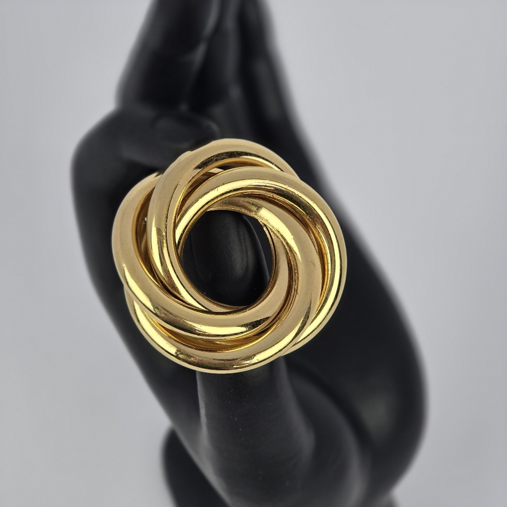 Napier Vintage Gold Tone‎ Twisted Rope Knot Brooch Pin Signed